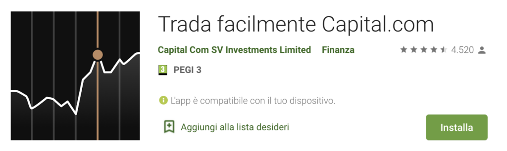 Capital.com Play Store
