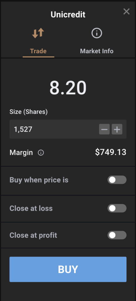 Ordina azioni Capital.com