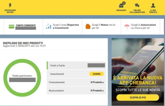 CheBanca servizi home banking - la recensione completa a cura degli esperti di Investimentifinanziari.net