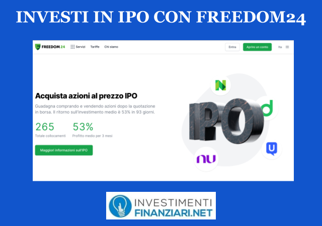 Compra azioni IPO su Freedom24